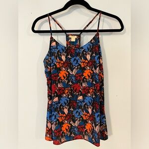 J.CREW MULTI-COLOR TULIP PRINT SPAGHETTI STRAP BLOUSE. SIZE 6 💐🌷